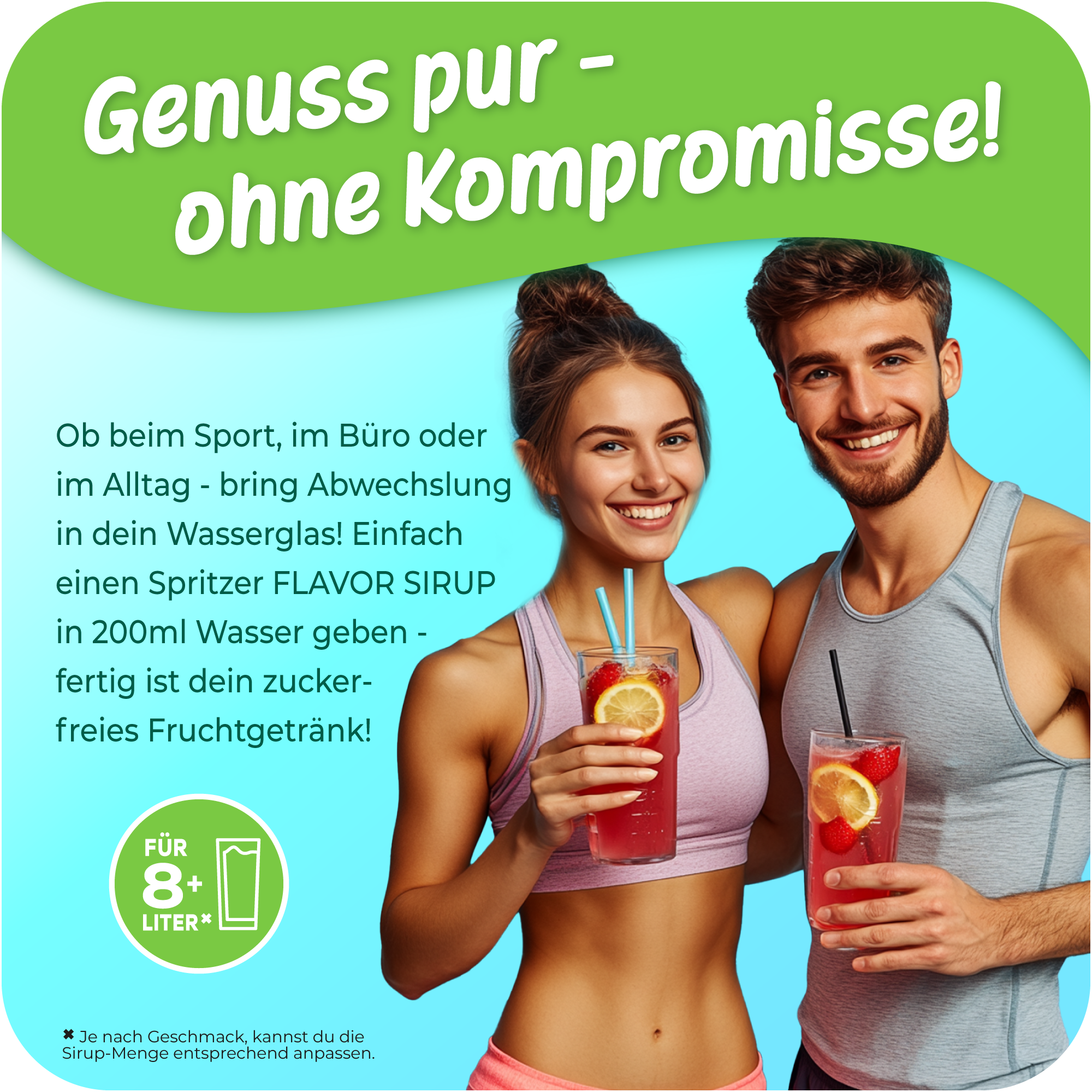 Příchuť nápojového sirupu - bez cukru - Novinka od ALL STARS Fitness