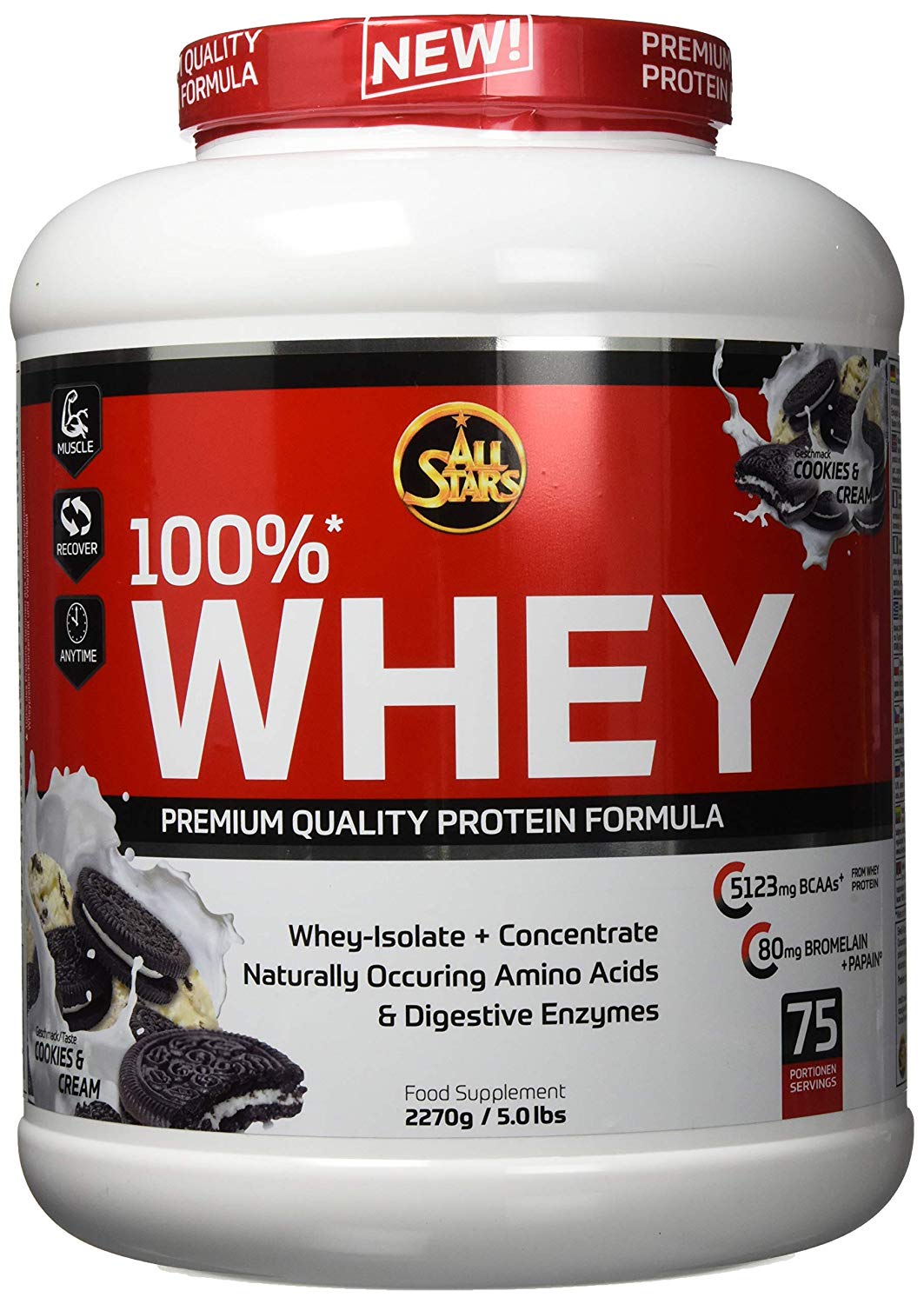 All Stars ALL STARS 100% WHEY PROTEIN 2270g  Cookies-cream