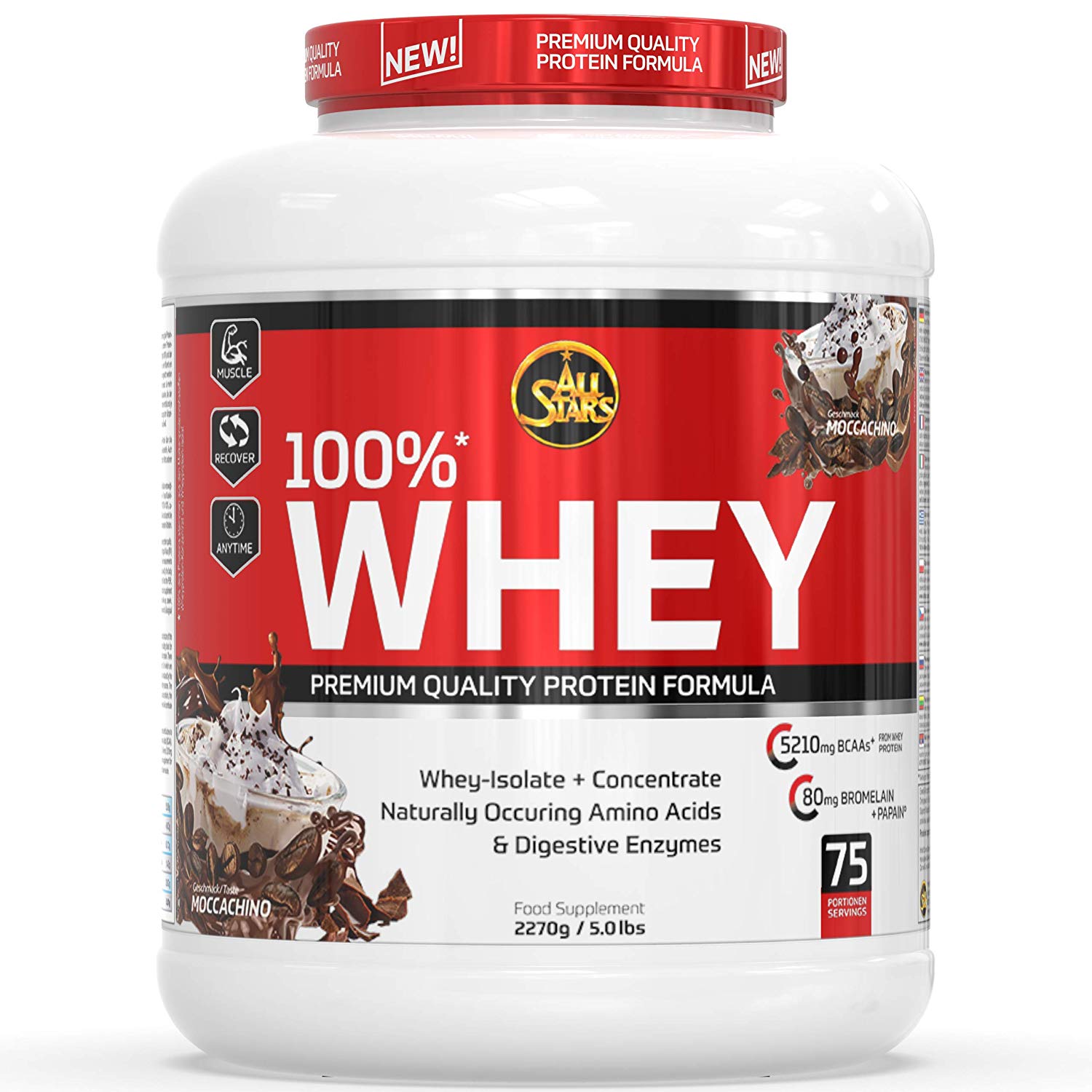 All Stars ALL STARS 100% WHEY PROTEIN 2270g  Moccacino